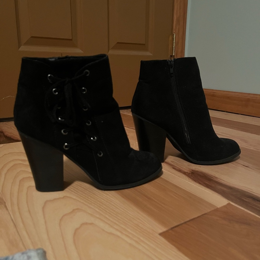 Black Suede Ankle Boots 🖤